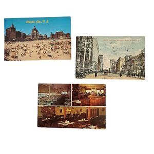 Vintage Postcards New Jersey Atlantic City, Newark, Marmora Shore 1916, '63, '76